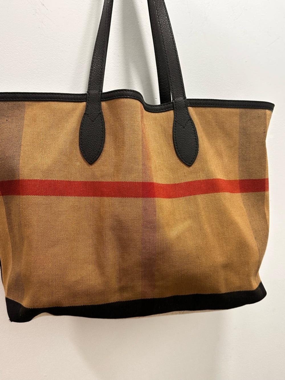 Burberry Reversible Tote Bag London England Graphic Nova Check Canvas - Picture 2 of 10